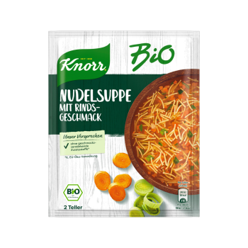 Knorr Bio Hühnersuppe mit Nudeln, 2 Teller